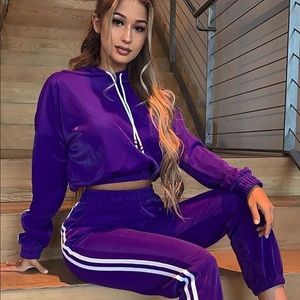 Two piece jogger & cropped hoodie set ✨